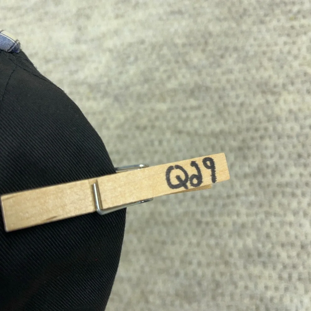 Vintage Disney‎ Hat Cap Womens Stretch Fit Black Blue Plaid Mickey Mouse 90s Y2K
